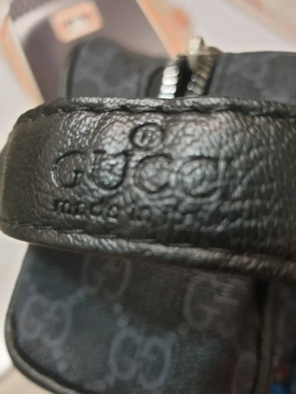 Gucci Monogram Gray Silver Cosmetic Pouch Bag Unisex Casual everyday Travel Bag